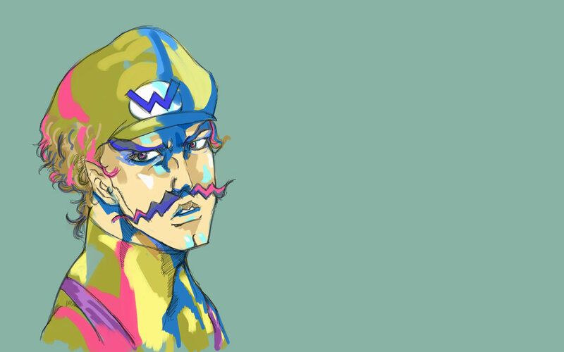 colorful wario portrait