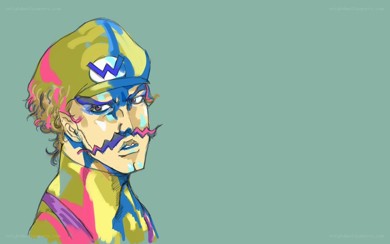 colorful wario portrait