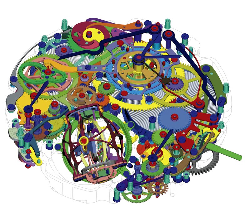 Colorful watch mechanism