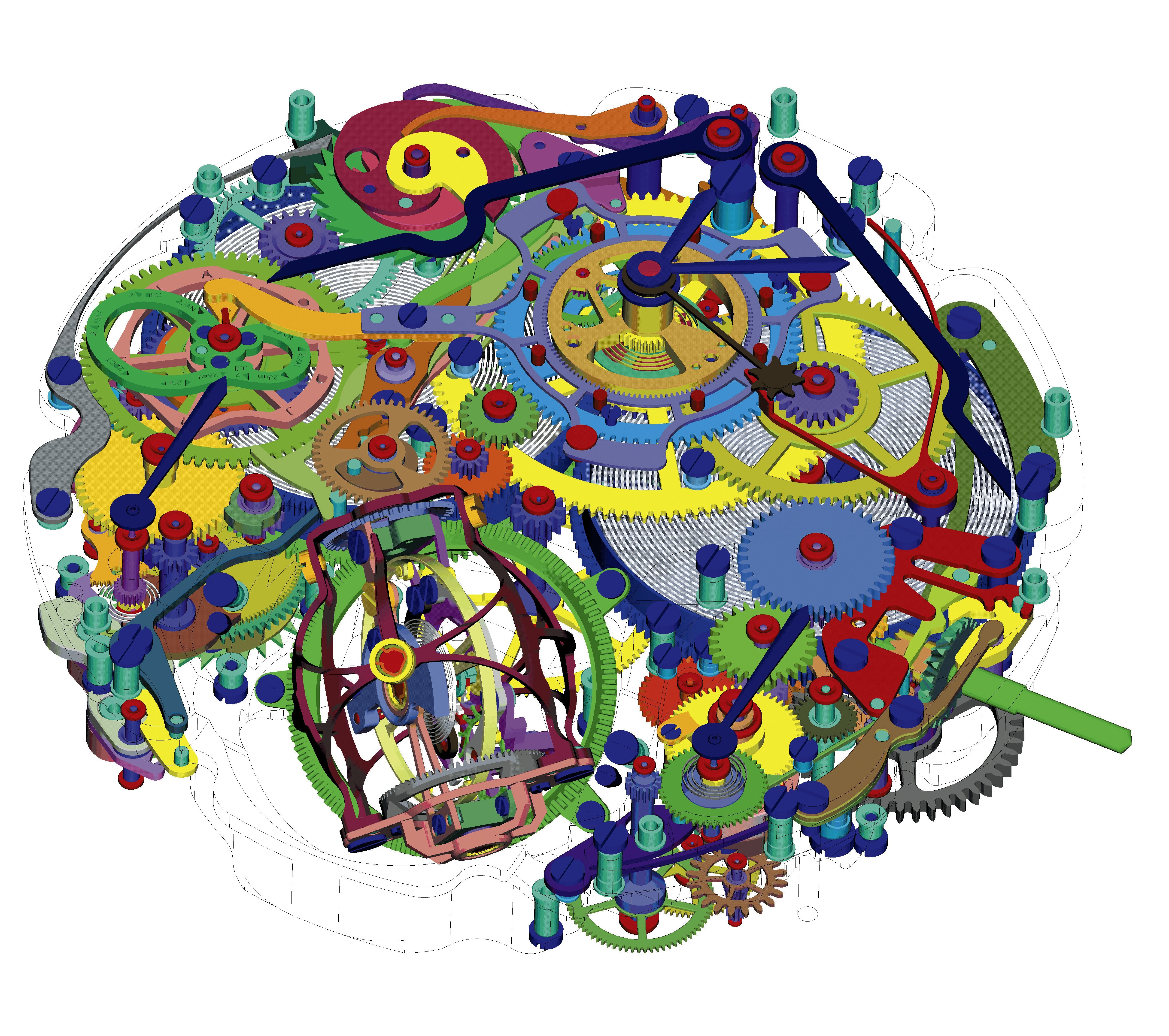 Colorful watch mechanism