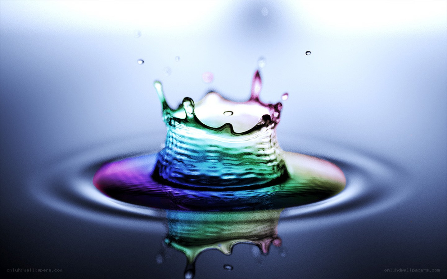colorful water drop splash