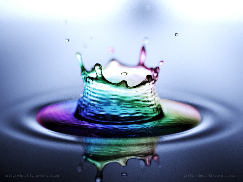colorful water drop splash