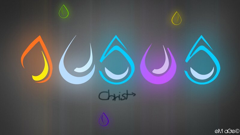 colorful water drop symbols