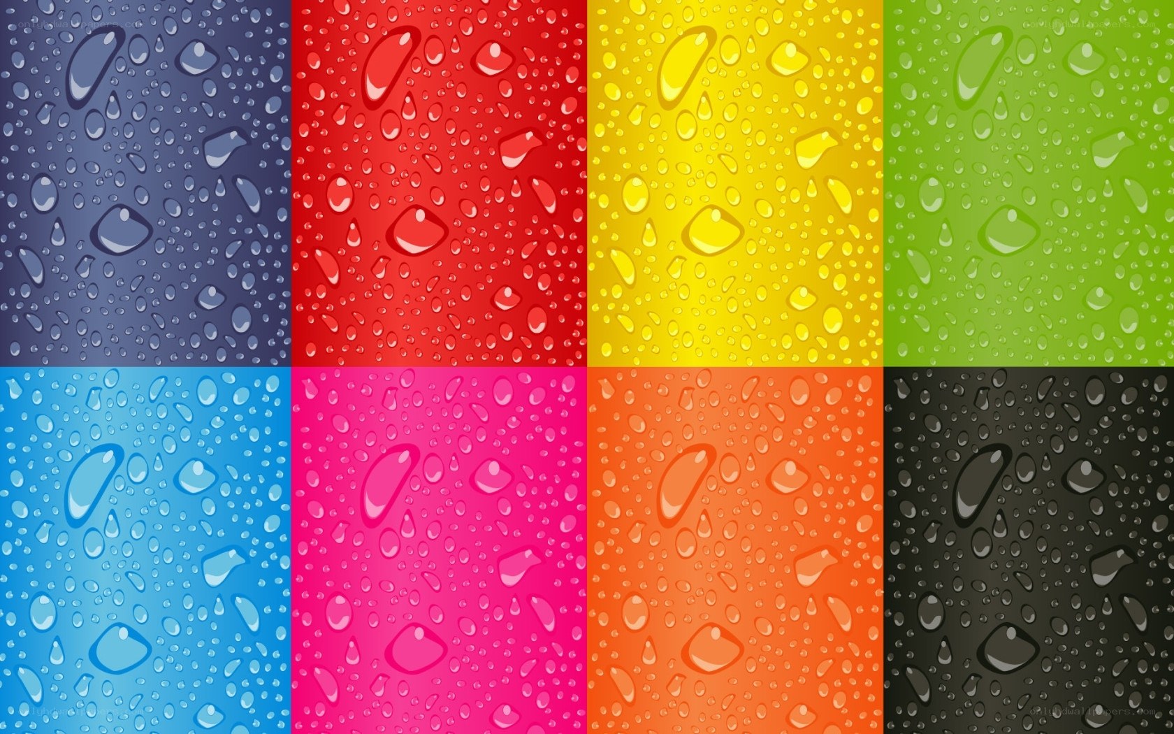 colorful water droplet patterns