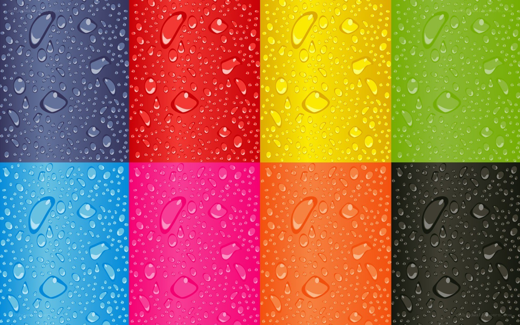 colorful water droplet patterns