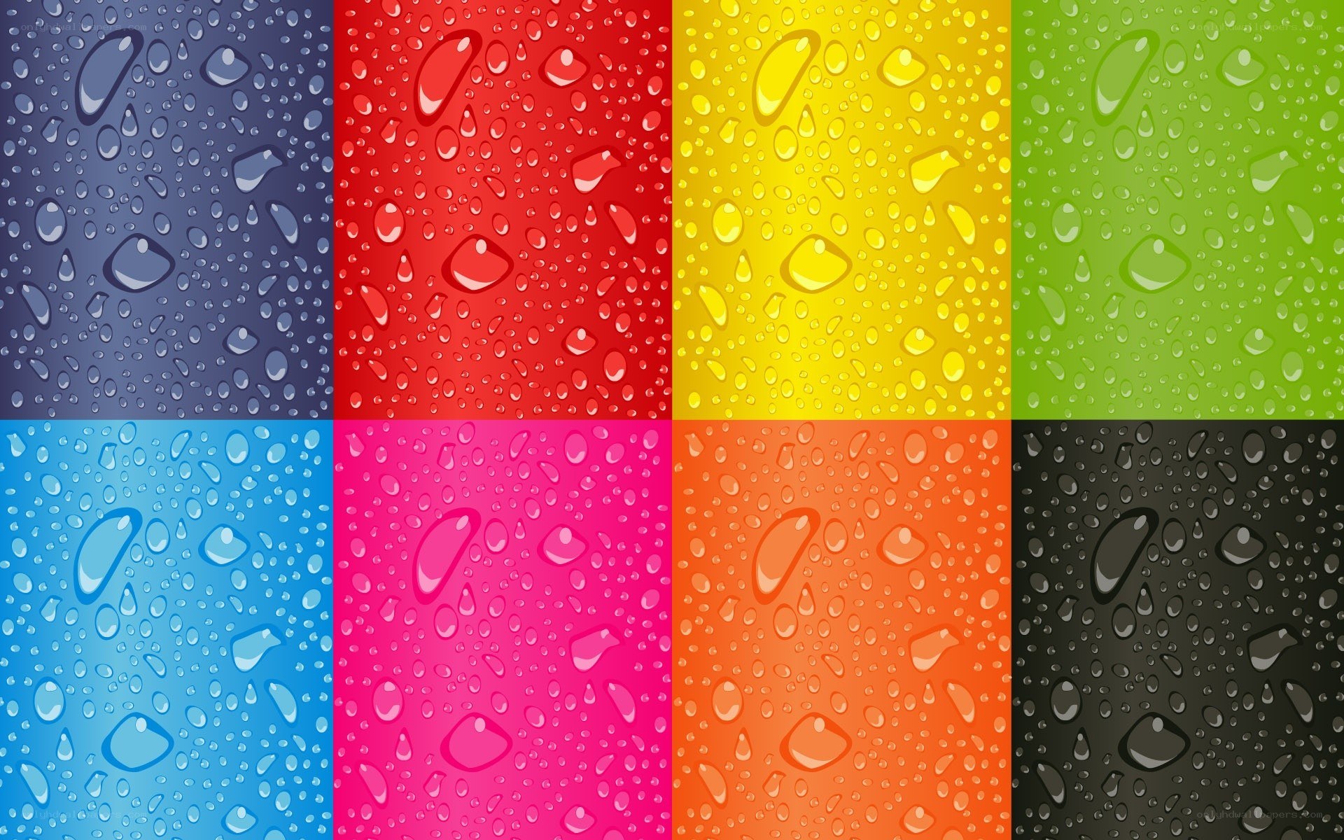 colorful water droplet patterns