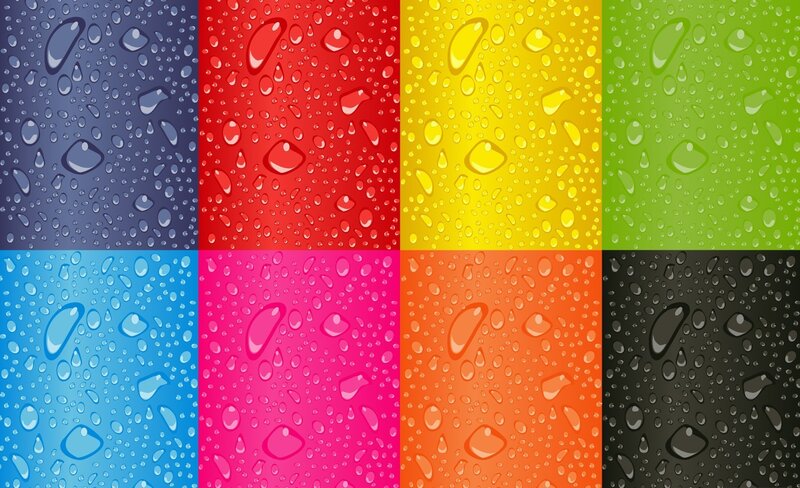 colorful water droplet patterns