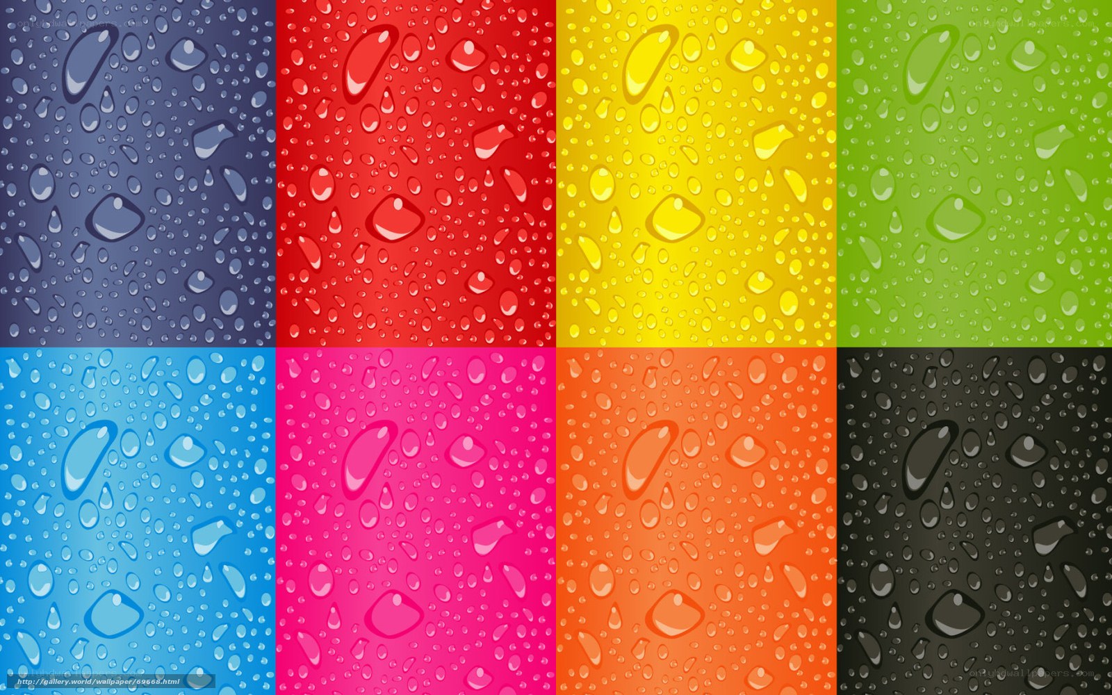colorful water droplet patterns