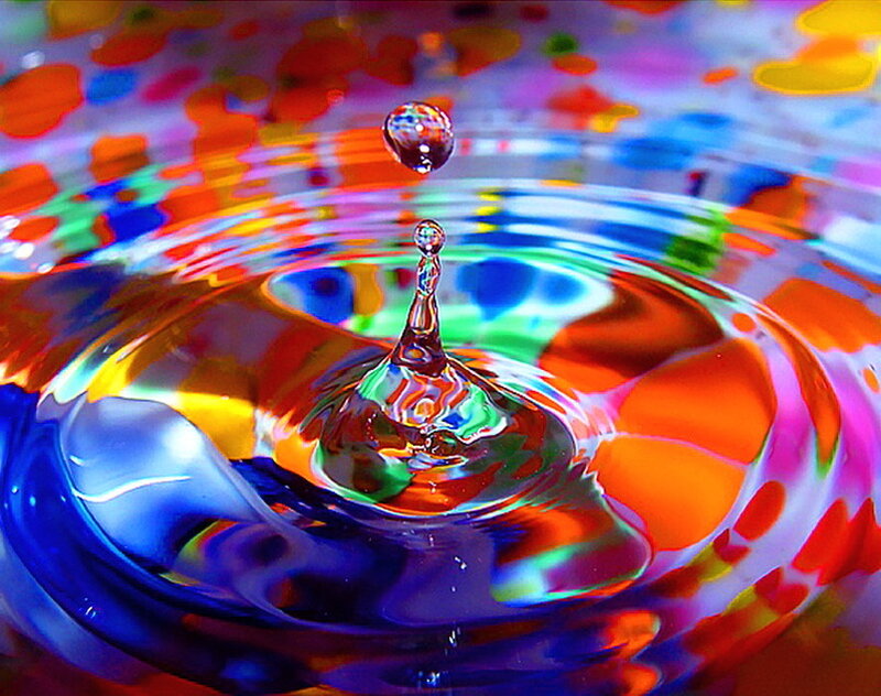Colorful Water Droplet