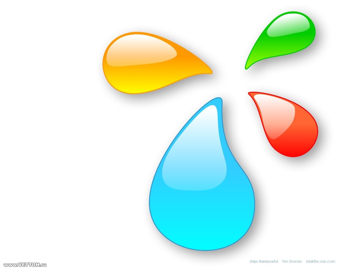 colorful water droplets