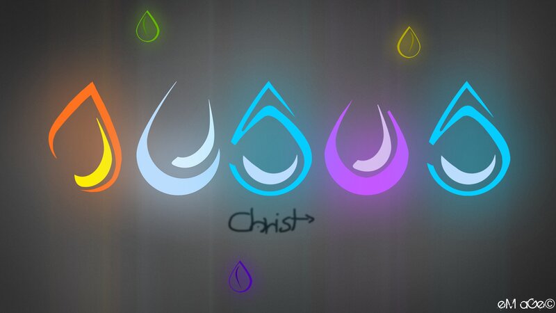 Colorful Water Droplets — Blue