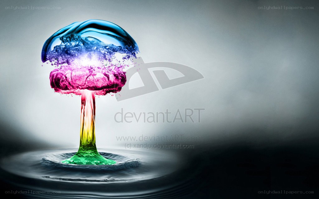 colorful water explosion