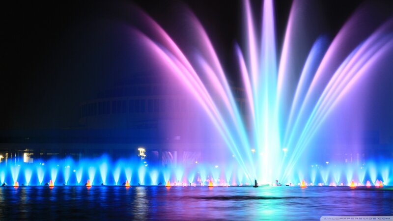 Colorful Water Fountain — Blue