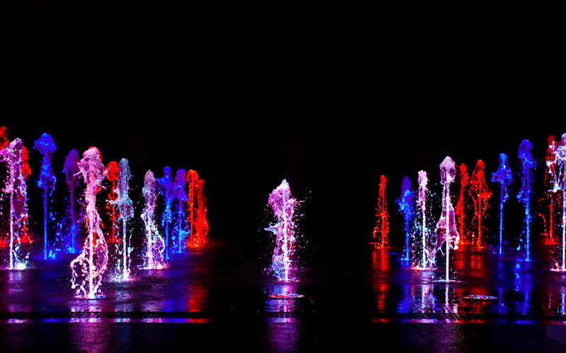 Colorful Water Fountains