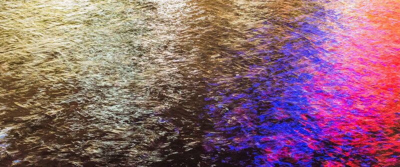 Colorful Water Reflections — Blue