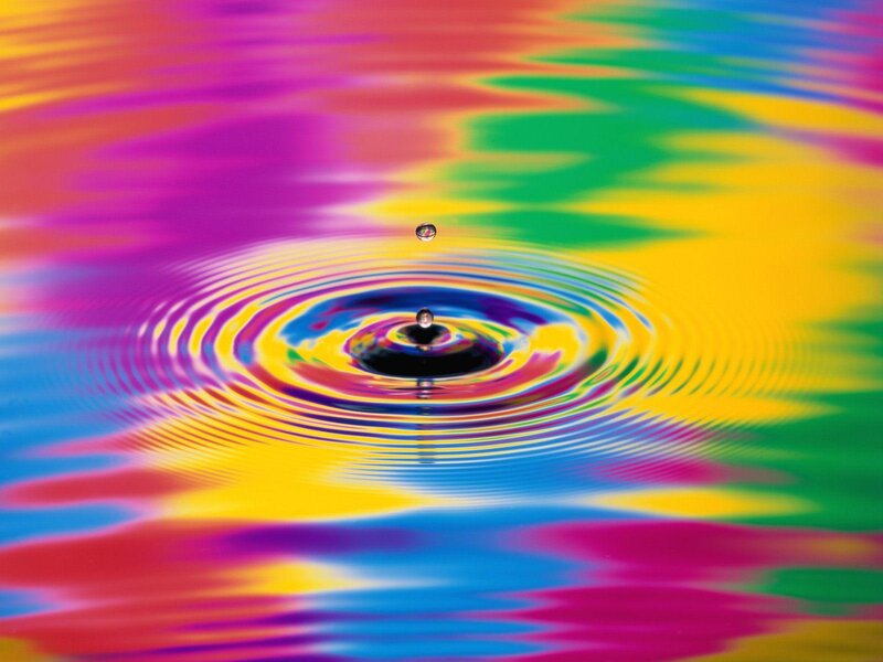 Colorful Water Ripple — Yellow