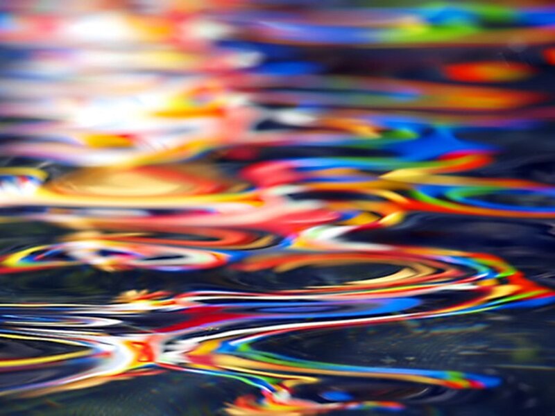 Colorful Water Ripples — Blue
