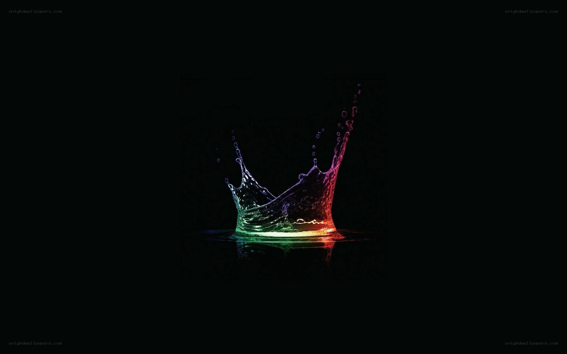 colorful water splash