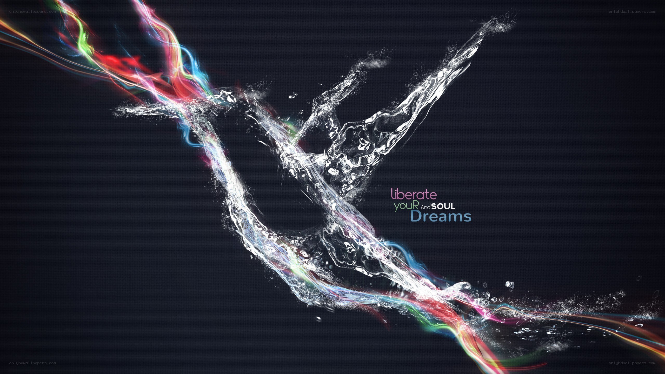 colorful water splash art