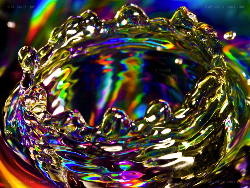 Colorful water splash crown