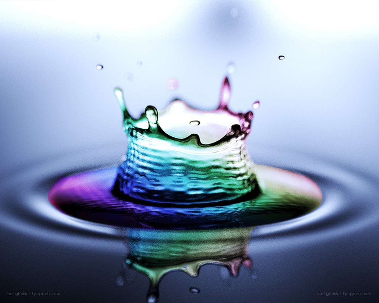 colorful water splash crown