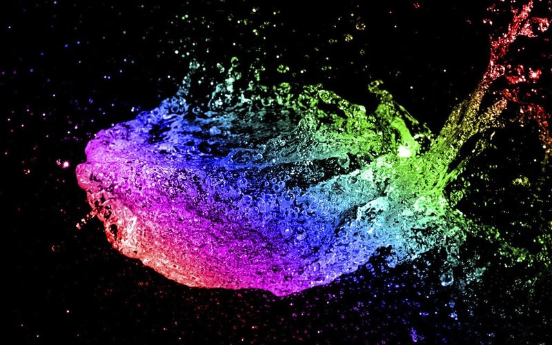 Colorful Water Splash — Purple