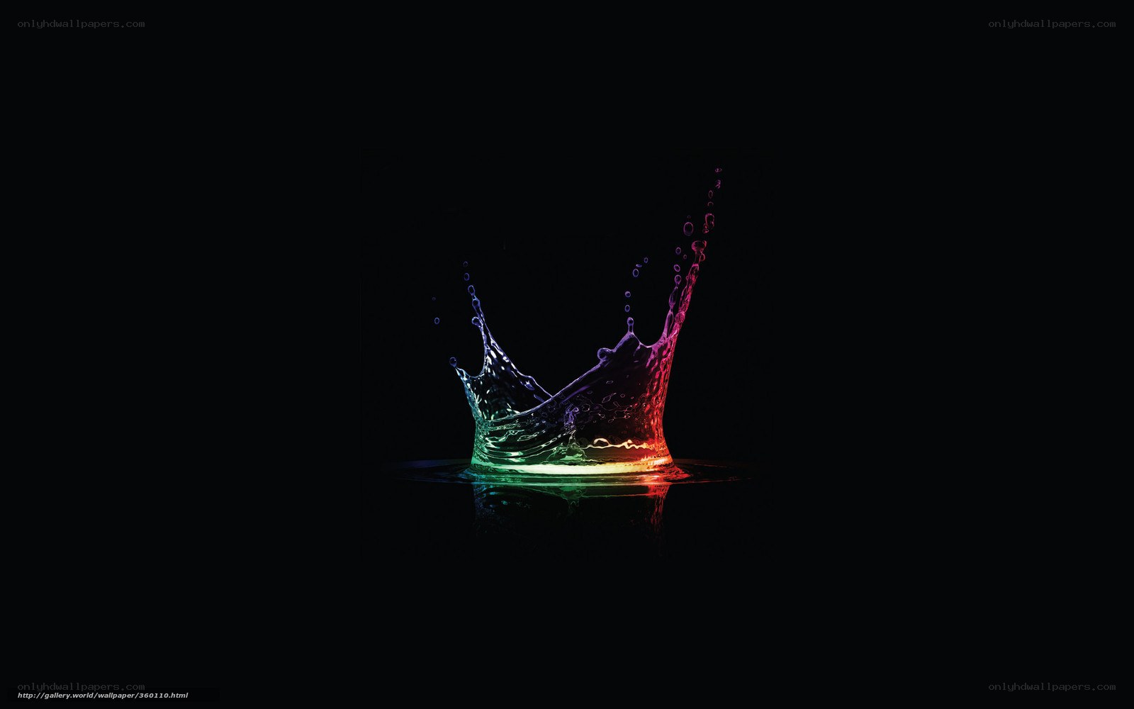 colorful water splash
