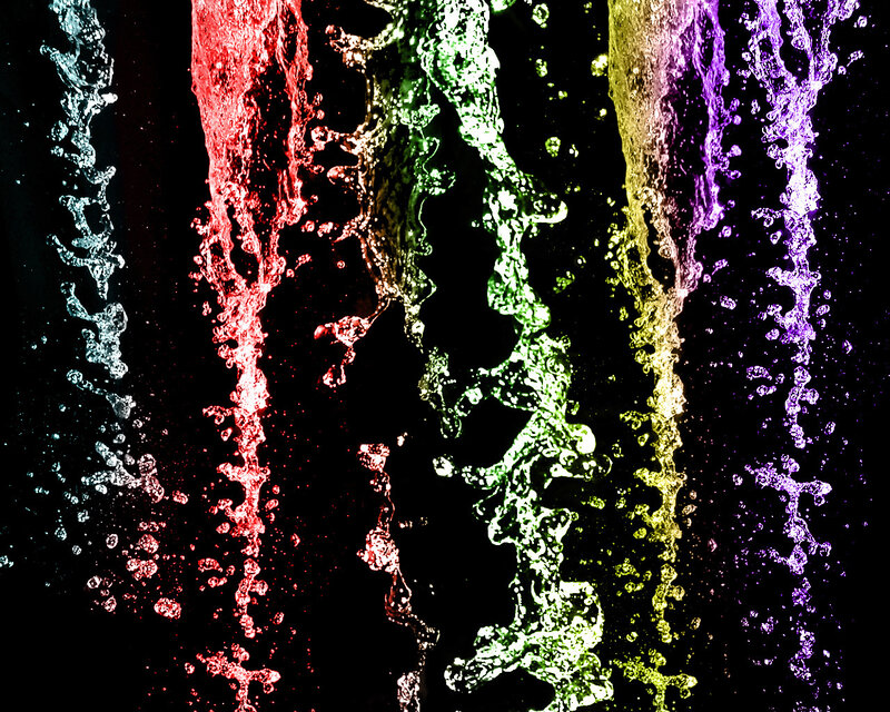 Colorful Water Splashes