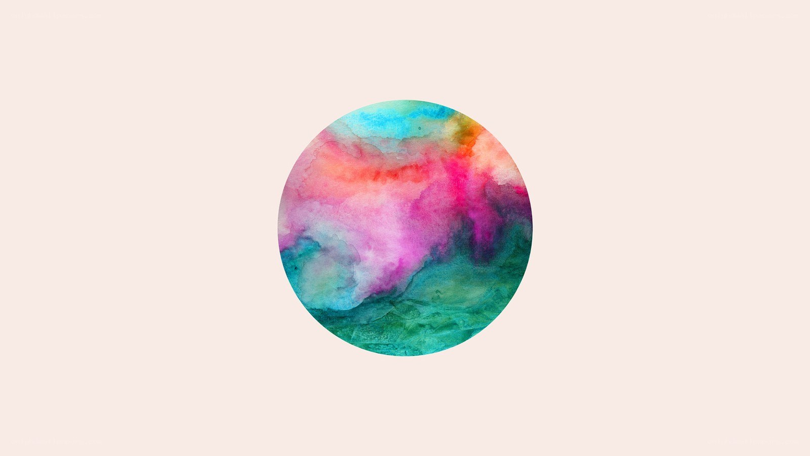 colorful watercolor circle