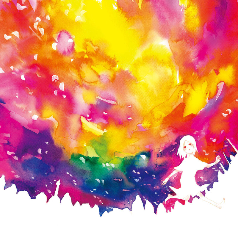 colorful watercolor girl