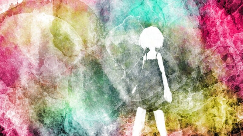colorful watercolor silhouette