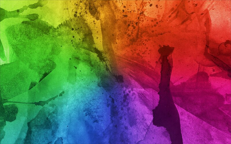 Colorful Watercolor Splash — Green