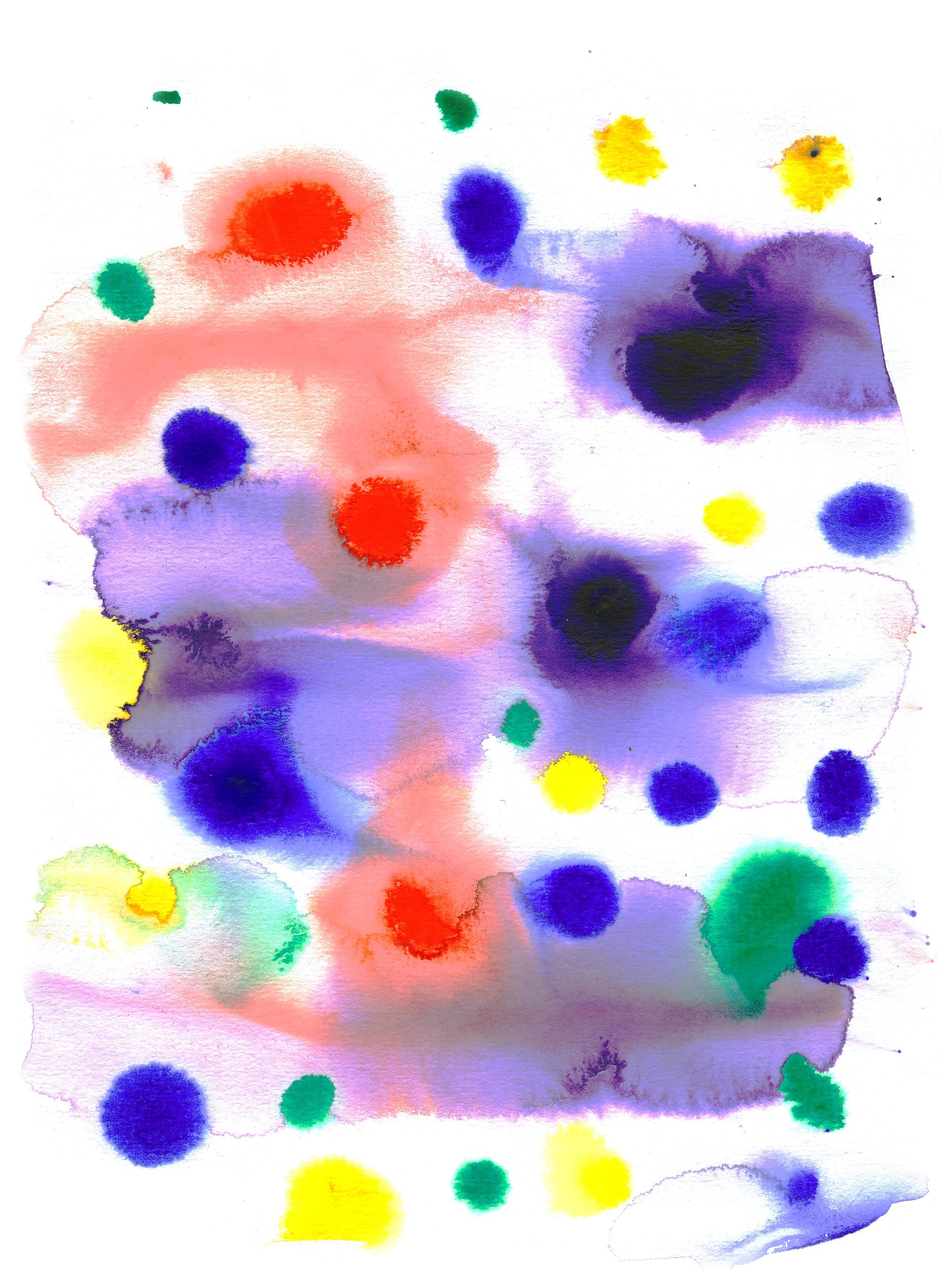 Colorful watercolor splatters