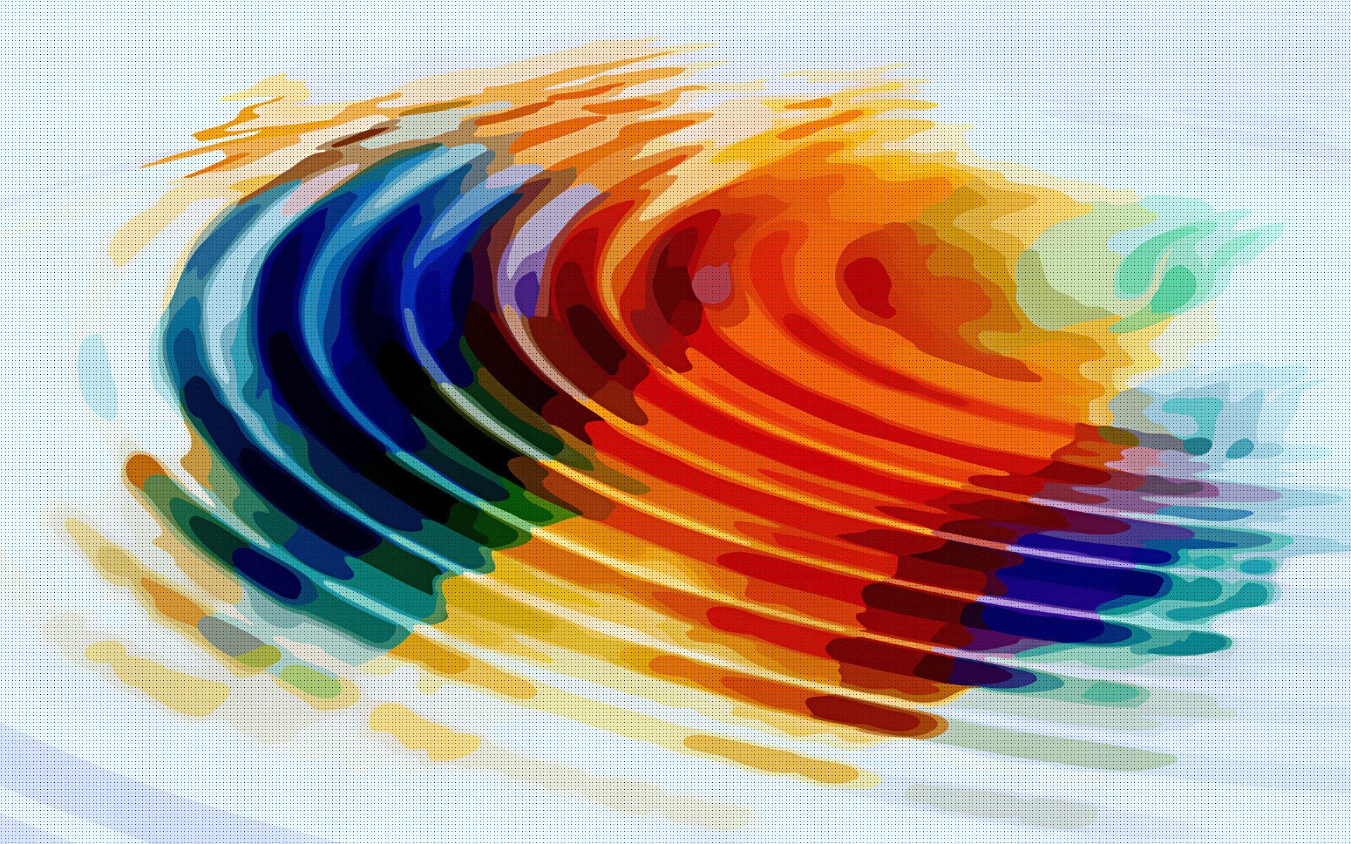 Colorful wave abstract art