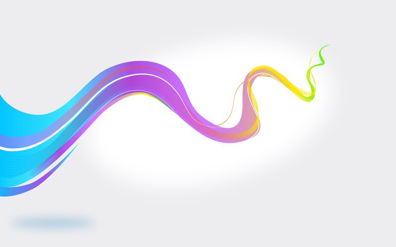 Colorful Wave Design — Blue, Calm, Abstract