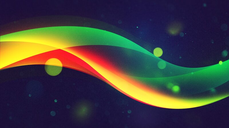 Colorful Wave Design — Green, Dynamic, Abstract