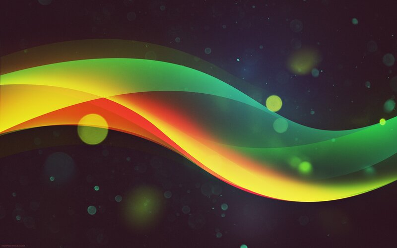 Colorful Wave Design — Green, Dynamic