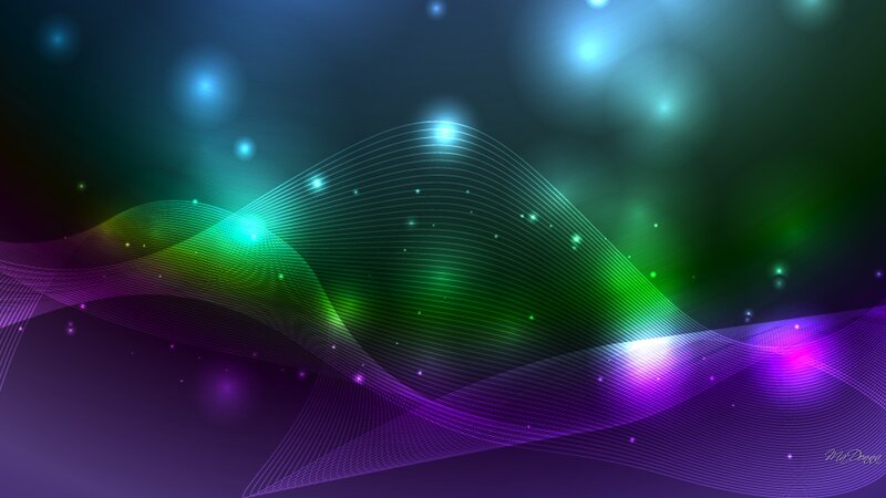 Colorful Wave Lines — Purple