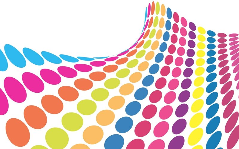 colorful wave of dots