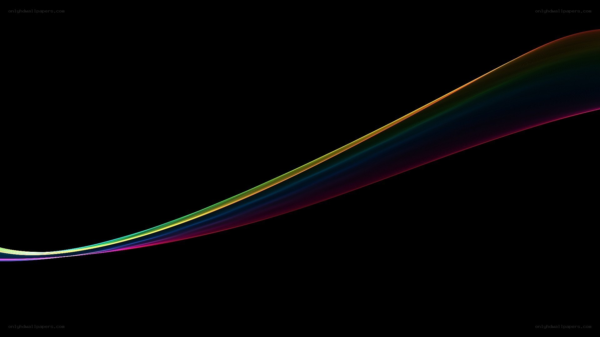 colorful wave on black background