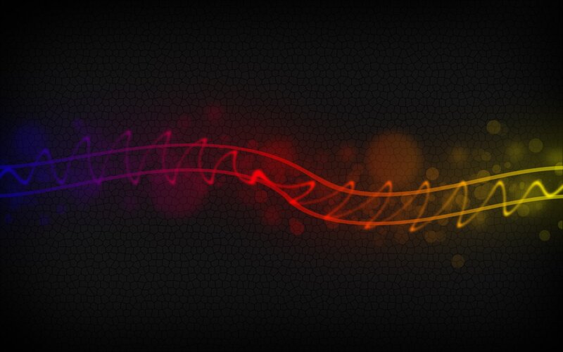 colorful wave on dark background