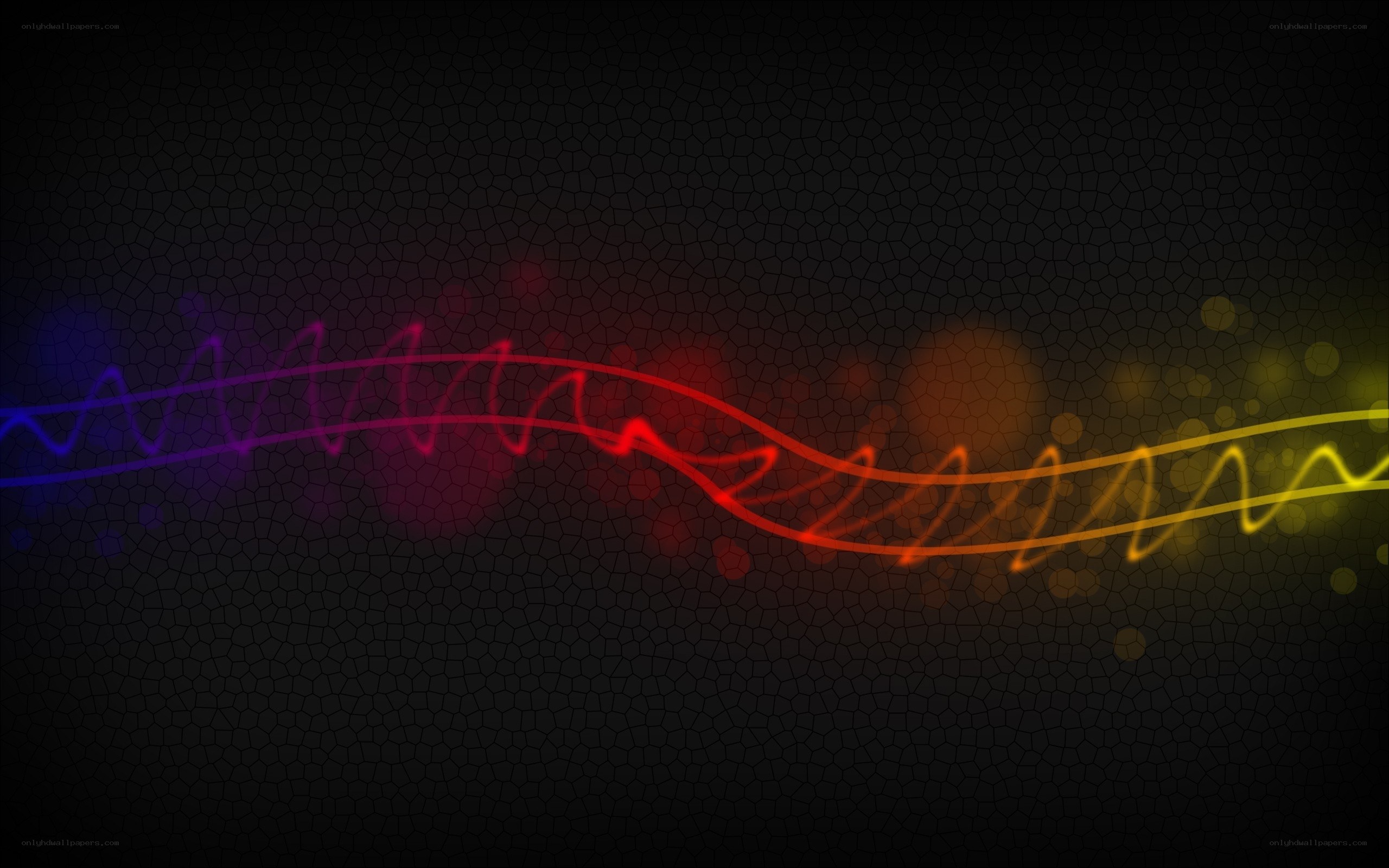 colorful wave on dark background