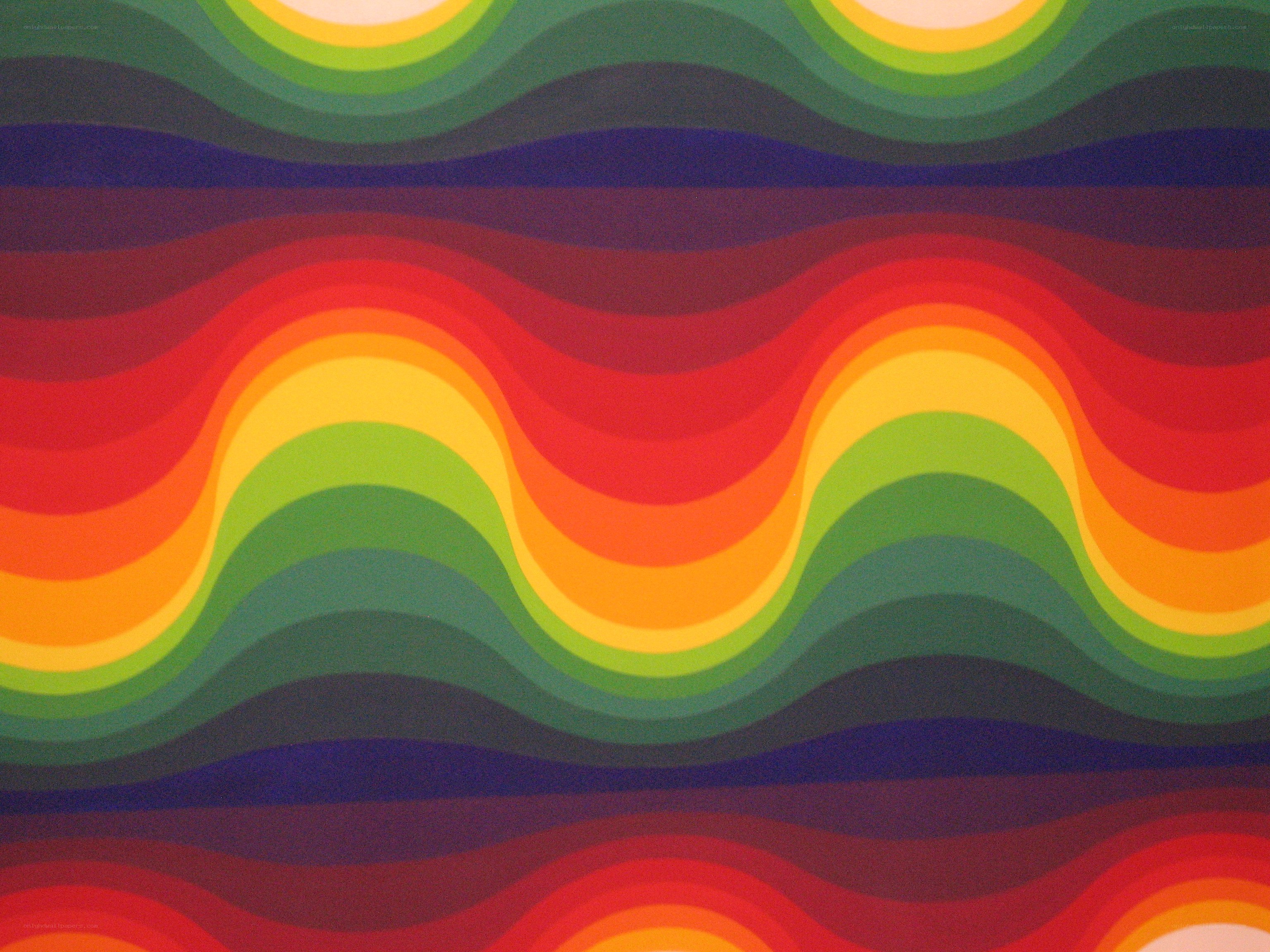 Colorful wave pattern art