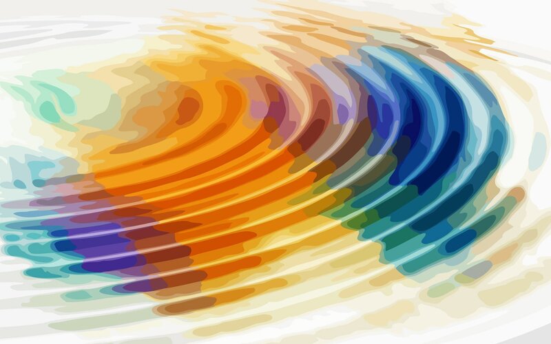 Colorful Wave Pattern — Blue, Dynamic, Abstract