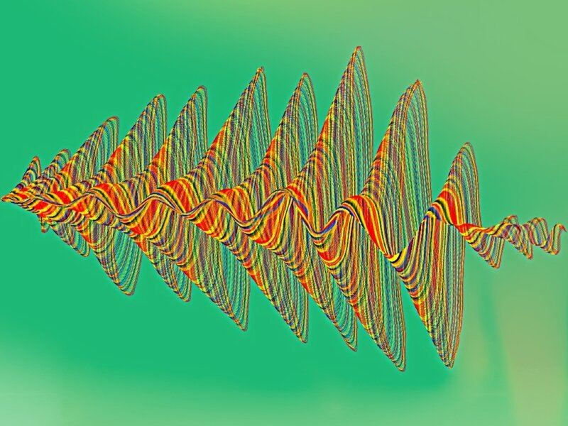Colorful Wave Pattern — Green