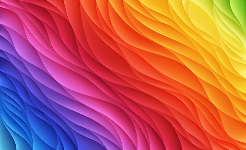 Colorful Wave Pattern — Red, Vibrant, Abstract, Waves