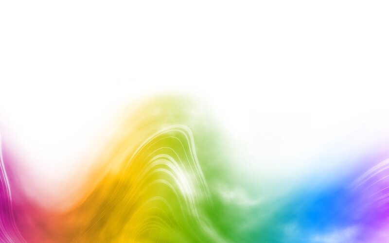 Colorful Wave Pattern — White
