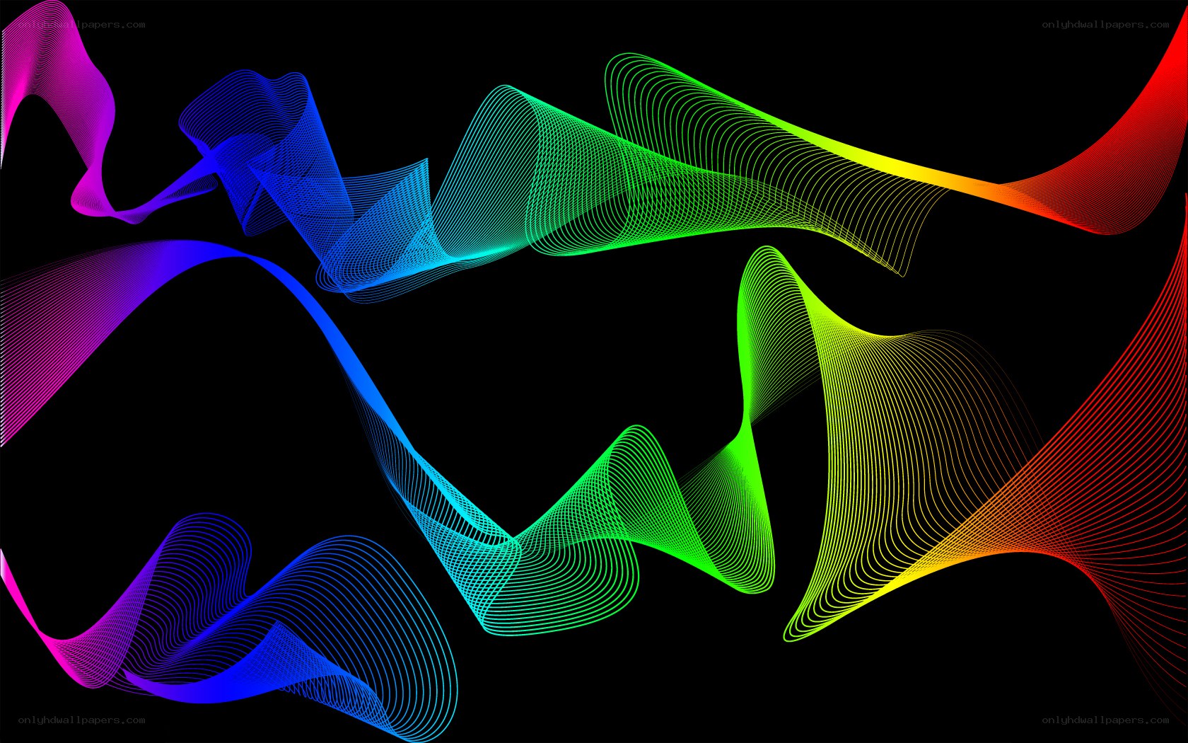 Colorful wave patterns