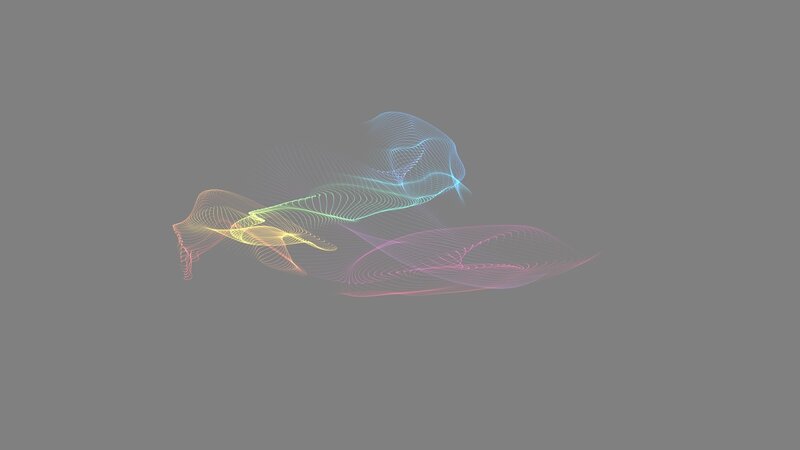 Colorful Wave Patterns — Gray