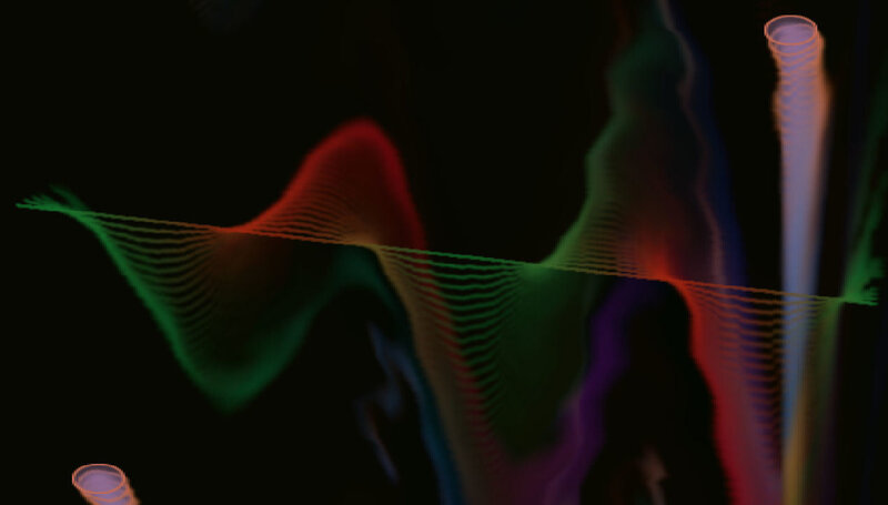 Colorful Wave Patterns — Green, Dynamic, Abstract